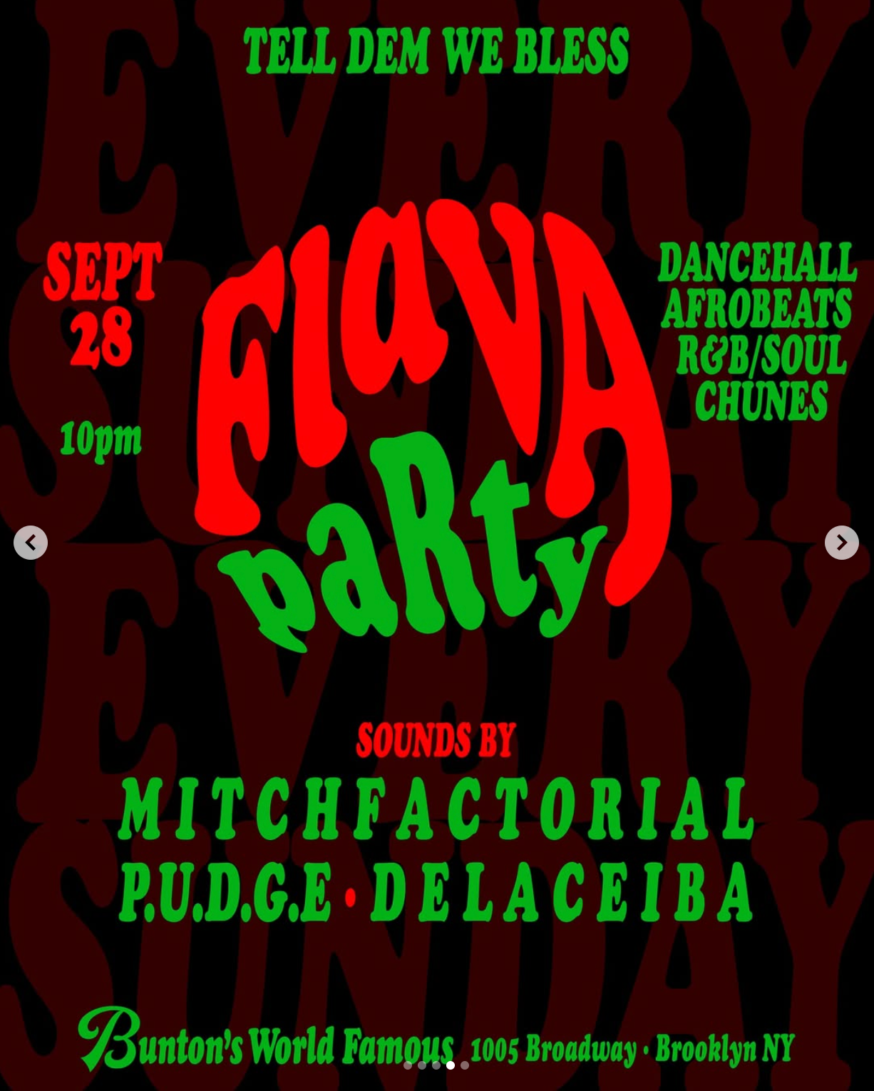 Flava Party flyer