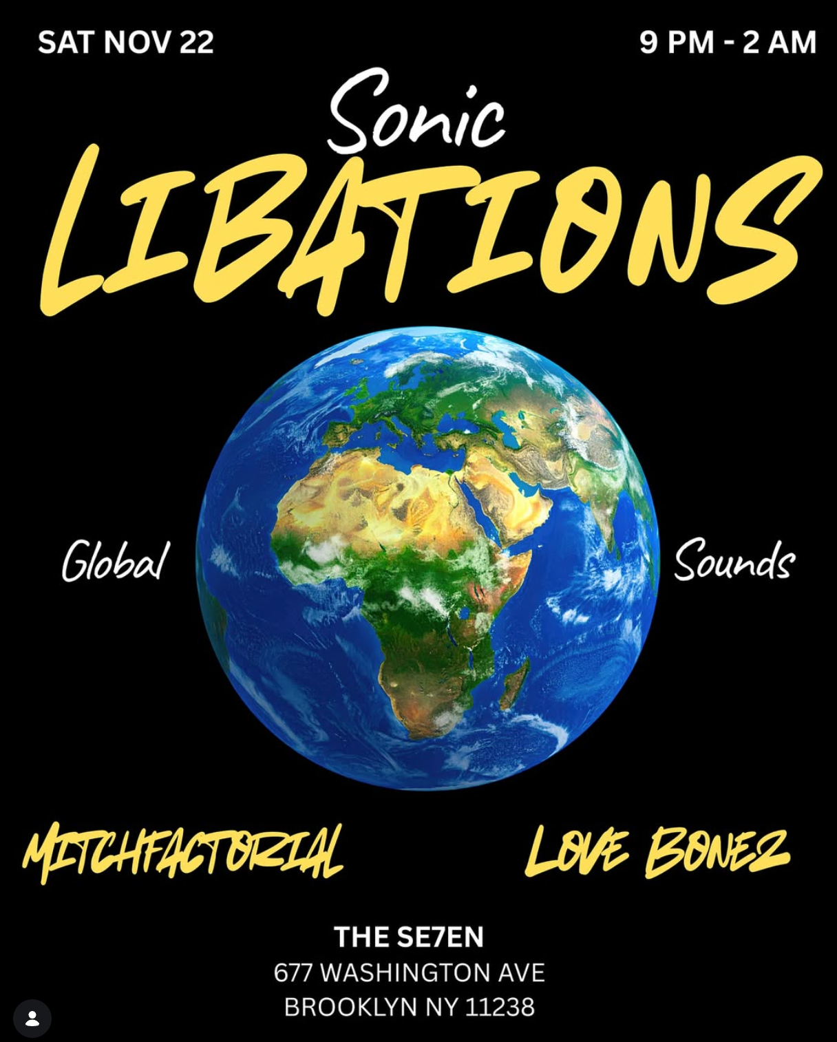 Sonic Libations flyer